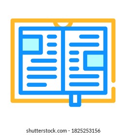 literature book lesson color icon vector. literature book lesson sign. isolated symbol illustration