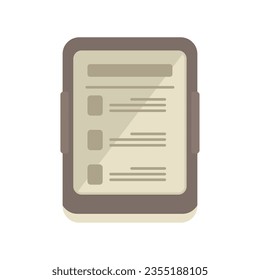 Icono de libro de literatura vector plano. Libro digital. Comprimido en línea aislado