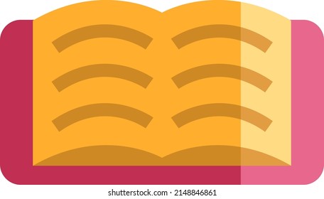 Literature education book, illustration, vector on a white background.