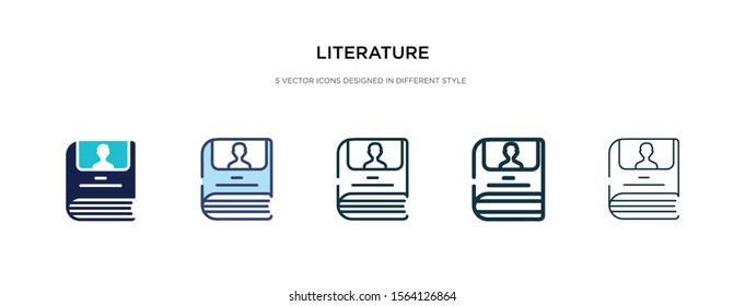 literature icon in different style vector illustration. two colored and black literature vector icons designed in filled, outline, line and stroke style can be used for web, mobile, ui