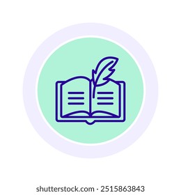 Literature icon, literary study, literary research, literary inquiry, literary analysis line icon, editable vector icon, pixel perfect, illustrator ai file