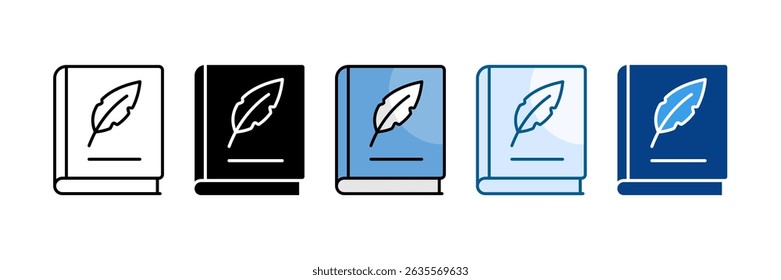 Conjunto de iconos de literatura Colección de estilo múltiple