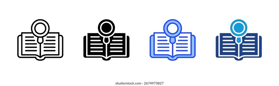 Literature Icon Set Multiple Style Collection