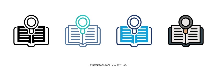 Literature Icon Set Multiple Style Collection