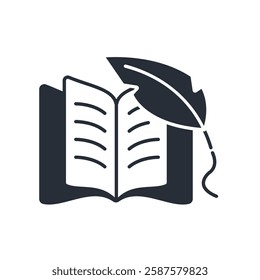 literature icon. vector.Editable stroke.linear style sign for use web design,logo.Symbol illustration.