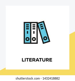 LITERATURE AND ILLUSTRATION ICON CONCEPT