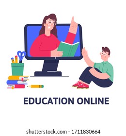 Literature lesson for school and university. Video course, online education, distance education, web seminar, internet class, personal teacher service with female mentor. 