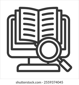 Literature Outline Icon Vector Illustration