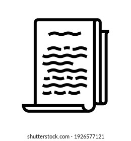 vector de icono de línea de filosofía de la literatura. signo de filosofía de la literatura. símbolo de contorno aislado ilustración negra