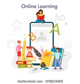 Literature school subject online service or platform. Study ancient