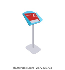 Literature Stand, Exhibition Vector illustration Isolated