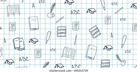 Literature subject. Back to School background. Education banner