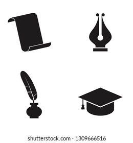 Literature vector icon set. 