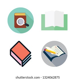 literature vector icon set