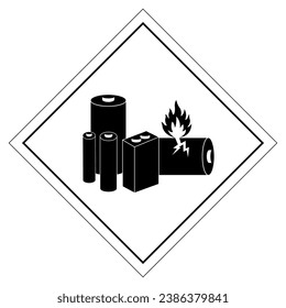 Lithium Batteries Symbol Sign, Vector Illustration, Isolate On White Background Label. EPS10