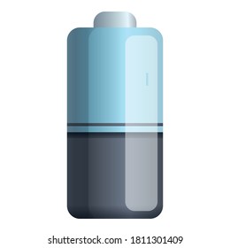 Icono de la batería de litio. Caricatura del ícono vector de la batería de litio para el diseño web aislado en fondo blanco