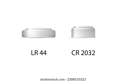 Lithium button cell. lithium batteries cr lr. Vector