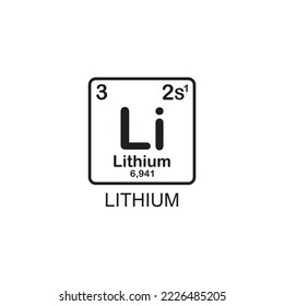 lithium icon , physics icon vector