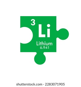 lithium icon set. vector template illustration  for web design