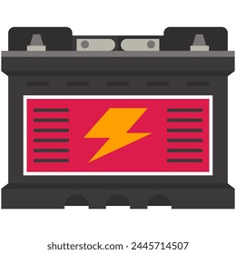 Lithium ion battery for car vector cartoon illustration isolated on a white background.