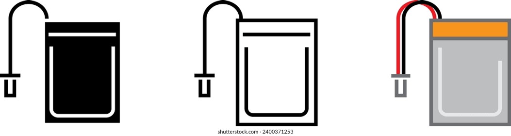 icono de la batería de iones de litio, ilustración vectorial