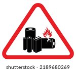 Lithium Ion Battery Shipping Label design isolated, UN3481 SIGN, Warning Lithium Batteries Symbol Sign, Dangerous goods label vector illustration, Lithium battery label vector design, UN 3481 