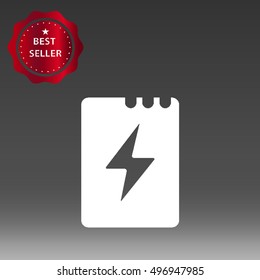 Lithium Ion Battery Vector Icon Illustration
