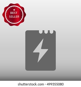Lithium Ion Battery Vector Icon Illustration
