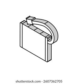 lithium ion li-ion battery isometric icon vector. lithium ion li-ion battery sign. isolated symbol illustration
