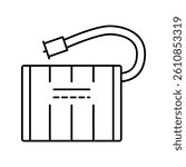 lithium ion li-ion battery line icon vector. lithium ion li-ion battery sign. isolated contour symbol black illustration