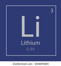 lithium Li chemical element icon- vector illustration