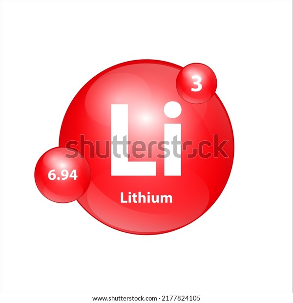 Lithium Li Icon Structure Chemical Element Stock Vector (Royalty Free ...
