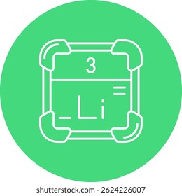 Lithium-Linie, Vektorsymbol-Design