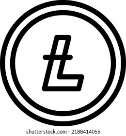 Ilustración de vectores de litio en un fondo transparente.Símbolos de calidad superior.Icono vectorial de trazo para el diseño de concepto y gráfico.
