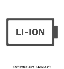 Lithium-ion battery icon. Li-ion symbol. Vector.