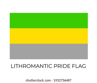 Lithromantic Pride Rainbow Flags. Symbol of LGBT community. Vector flag sexual identity. Easy to edit template for banners, signs, logo design, etc.