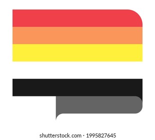 Bandera del Orgullo Lithsexual, ilustración vectorial