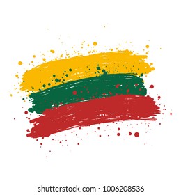 Lithuania brush strokes flag