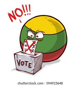 Lithuania country ball voting no