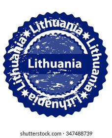 Lithuania Country Grunge Stamp
