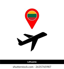Lithuania country location icon isolated on transparent background