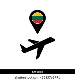 Lithuania country location icon isolated on transparent background