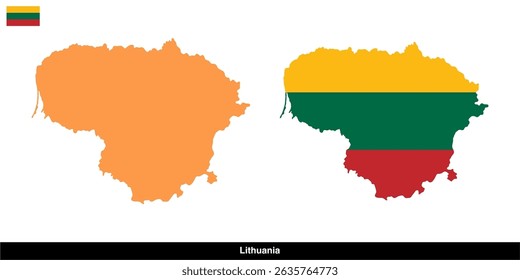 Lithuania country map vector isolated on transparent background