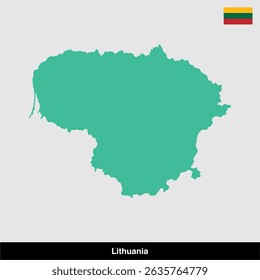 Lithuania country map vector isolated on transparent background