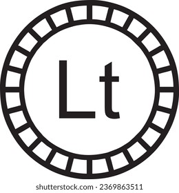 lithuania currency black vector high quality files 