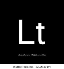 Lithuania Currency Symbol, Lithuanian Litas Icon, LTL Sign. Vector Illustration