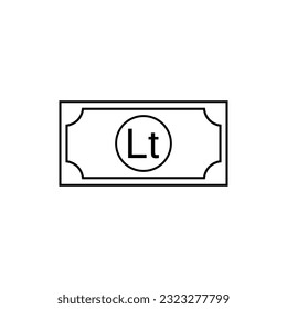 Lithuania Currency Symbol, Lithuanian Litas Icon, LTL Sign. Vector Illustration