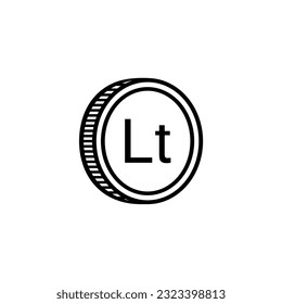 Lithuania Currency Symbol, Lithuanian Litas Icon, LTL Sign. Vector Illustration