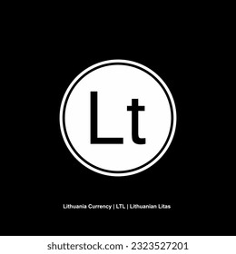 Lithuania Currency Symbol, Lithuanian Litas Icon, LTL Sign. Vector Illustration