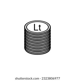 Lithuania Currency Symbol, Lithuanian Litas Icon, LTL Sign. Vector Illustration